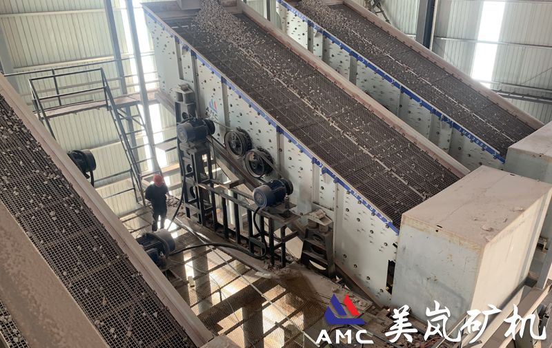 安徽客户石子生产线现场图片（3MA3082圆振动筛）