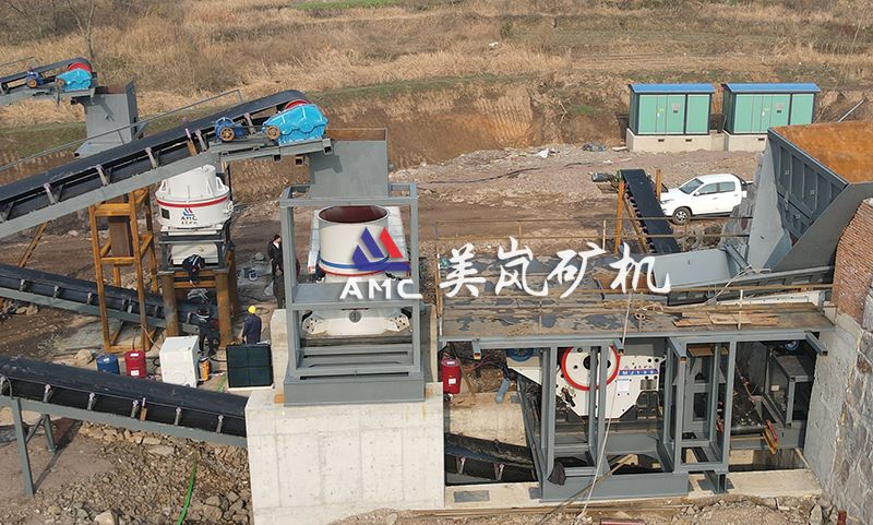 人工机制砂生产线设备现场--安徽美岚矿机